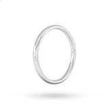 Goldsmiths Palladium 1.5mm Slight Court Standard Wedding Ring - Ring Size R