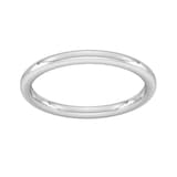 Goldsmiths Palladium 1.5mm Slight Court Heavy Wedding Ring - Ring Size R