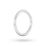 Goldsmiths Palladium 1.5mm Slight Court Heavy Wedding Ring - Ring Size R