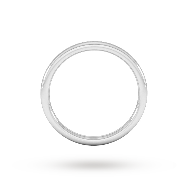 Goldsmiths Palladium 1.5mm Slight Court Heavy Wedding Ring - Ring Size R