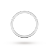 Goldsmiths Palladium 1.5mm Slight Court Heavy Wedding Ring - Ring Size R