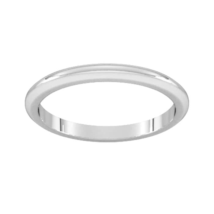 Goldsmiths Palladium 1.5mm D Shape Heavy Wedding Ring - Ring Size M