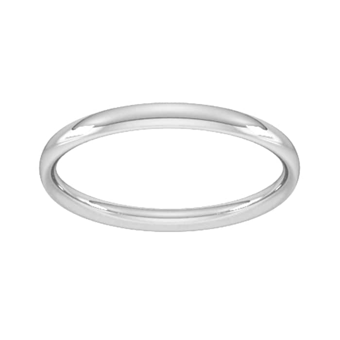 Goldsmiths Palladium 1.5mm Traditional Court Standard Wedding Ring - Ring Size M