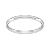Goldsmiths Palladium 1.5mm Traditional Court Standard Wedding Ring - Ring Size M