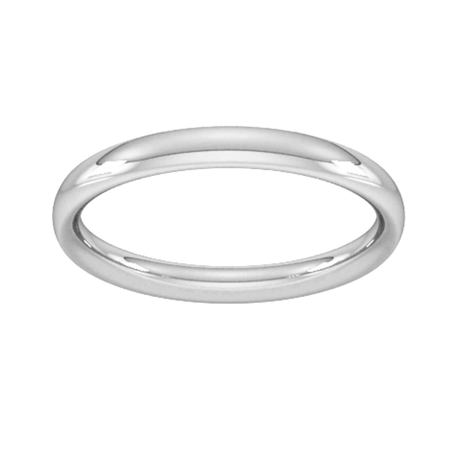 Palladium 2.5mm Traditional Court Extra Heavy Wedding Ring - Ring Size K