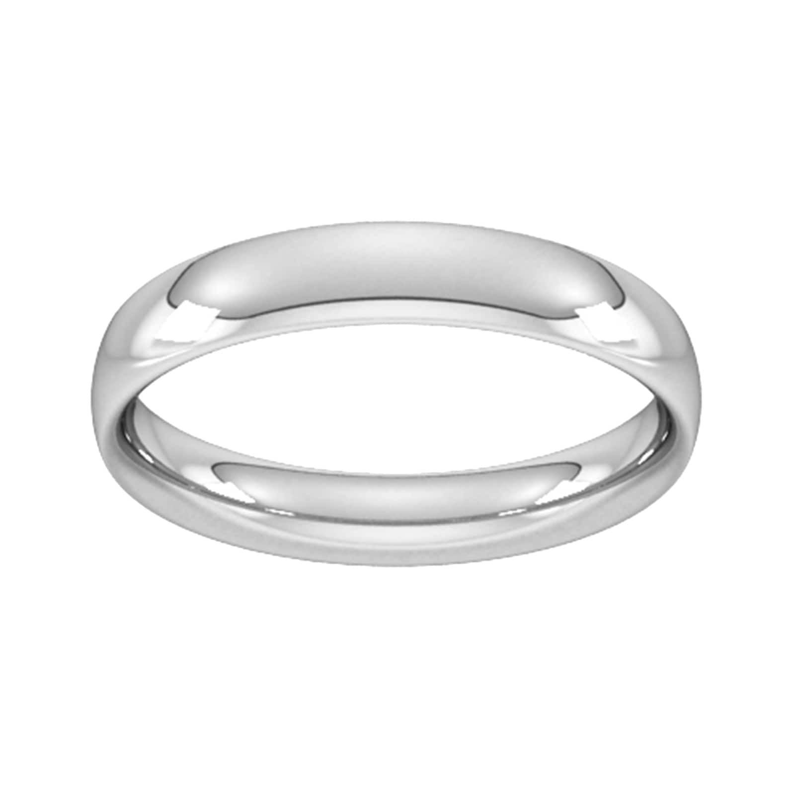 Palladium 4mm Traditional Court Extra Heavy Wedding Ring - Ring Size V