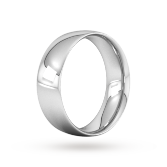 Goldsmiths Palladium 7mm Traditional Court Extra Heavy Wedding Ring