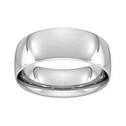 08340597 - Palladium 8mm Traditional Court Extra Heavy Wedding Ring
