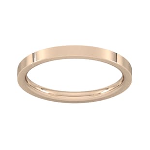 Goldsmiths 9ct Rose Gold 1.5mm Flat Court Heavy Wedding Ring