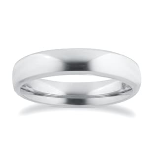 Goldsmiths 5mm Plain Band Ring In Titanium