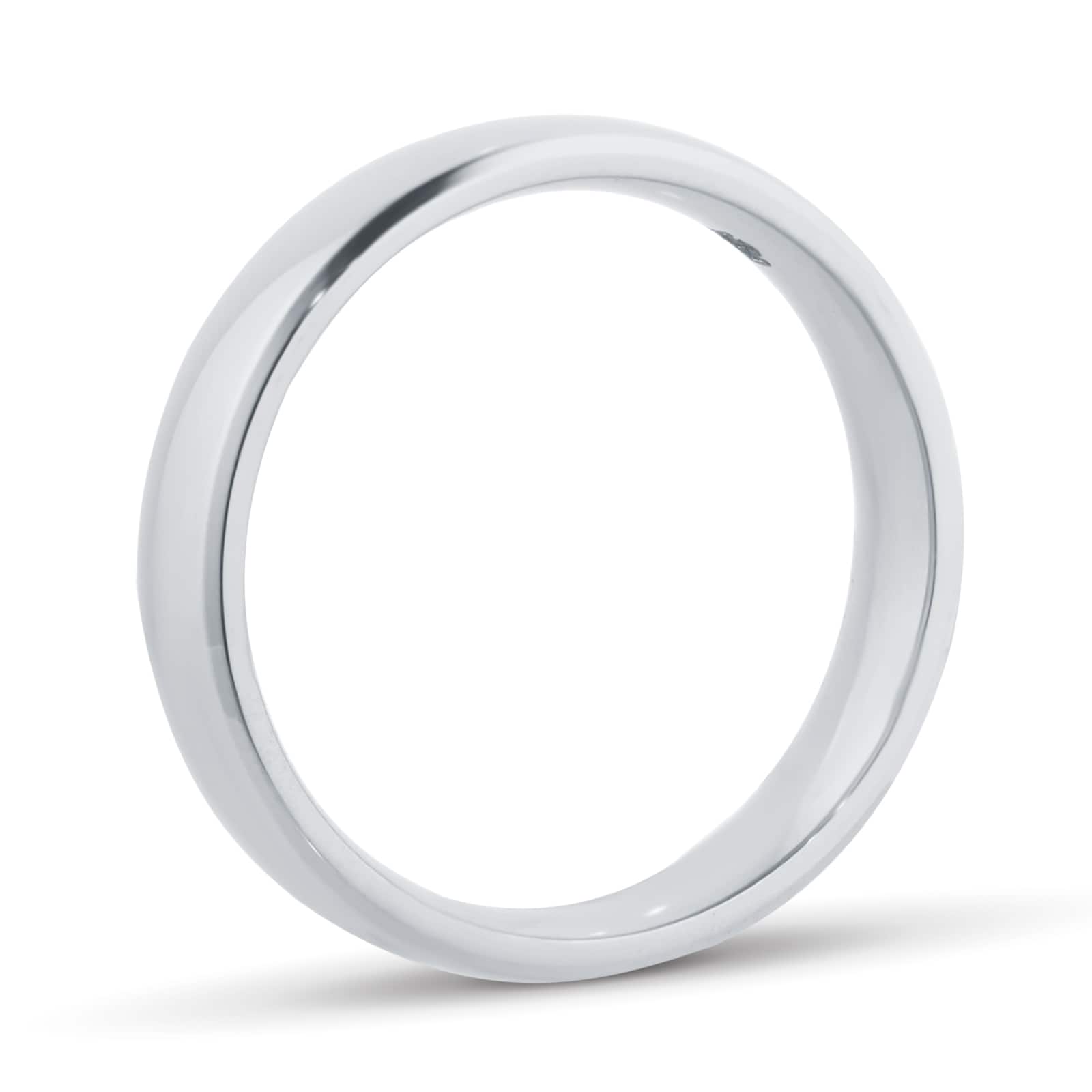 Goldsmiths 5mm Plain Band Ring In Titanium