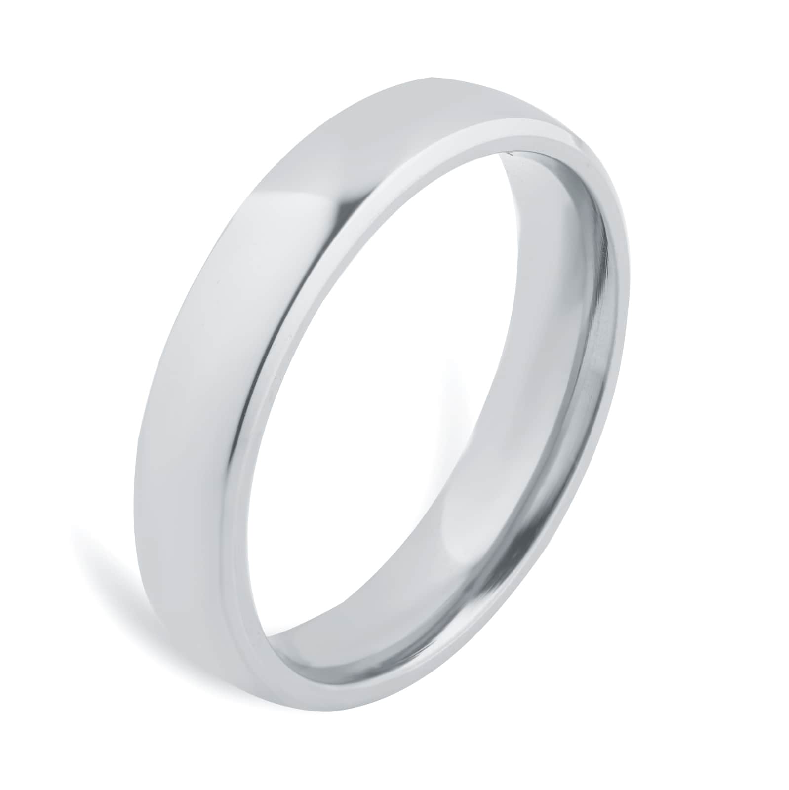 Goldsmiths 5mm Plain Band Ring In Titanium
