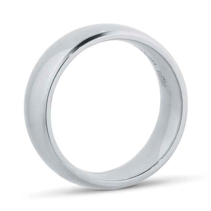 Goldsmiths 7mm Gents Plain Band Ring In Titanium - Ring Size I