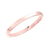 Mayors 18k Rose Gold 2mm Low Dome D Shape Wedding Band - Ring Size 6.5