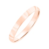 Mayors 18k Rose Gold 3mm Low Dome D Shape Wedding Band - Ring Size 5