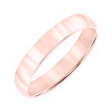 Mayors 18k Rose Gold 4mm Low Dome D Shape Wedding Band - Ring Size 10.5