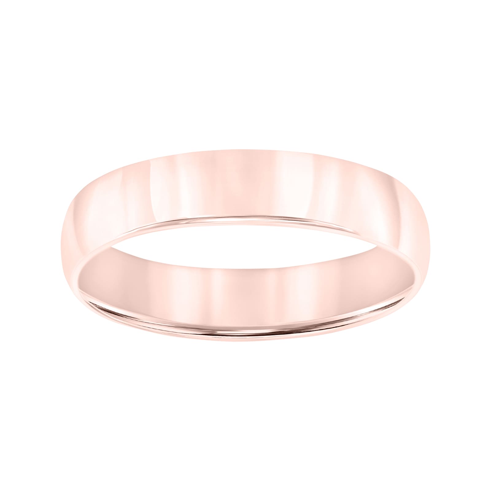 Mayors 18k Rose Gold 5mm Low Dome D Shape Wedding Band