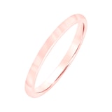 Mayors 18k Rose Gold 2mm Low Dome Court Wedding Band - Ring Size 4