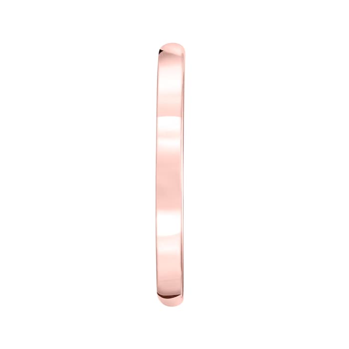 Mayors 18k Rose Gold 2mm Low Dome Court Wedding Band - Ring Size 4