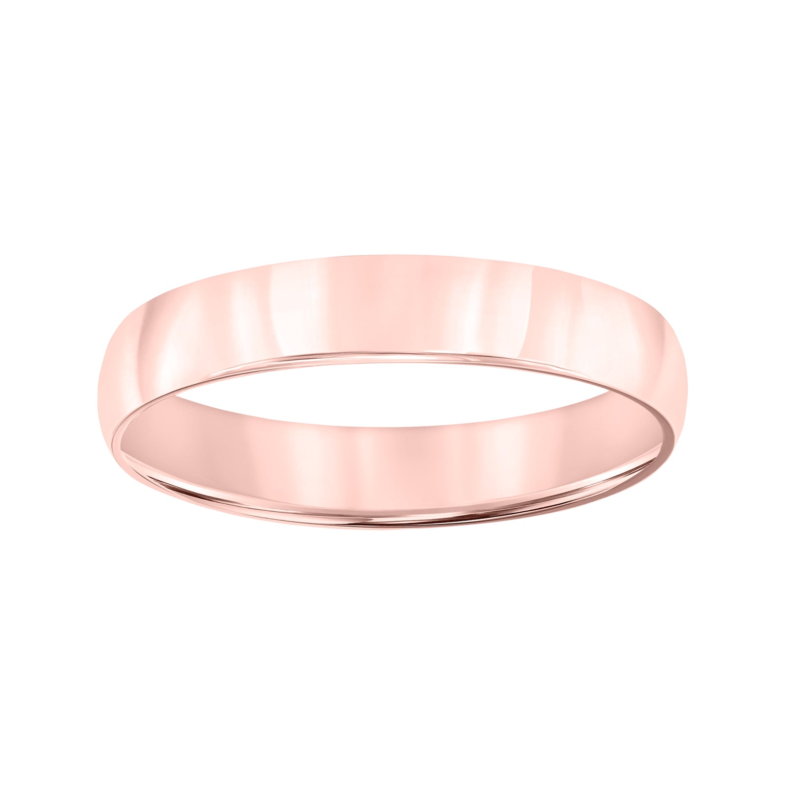 Mayors 18k Rose Gold 3mm Low Dome Court Wedding Band