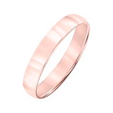 Mayors 18k Rose Gold 3mm Low Dome Court Wedding Band - Ring Size 5