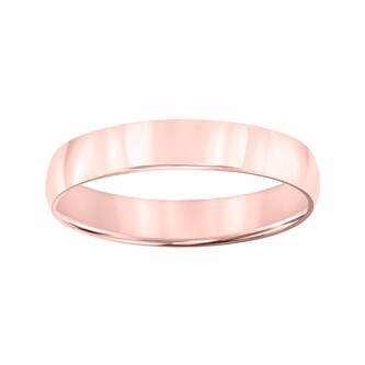 Mayors 18k Rose Gold 4mm Low Dome Court Wedding Band