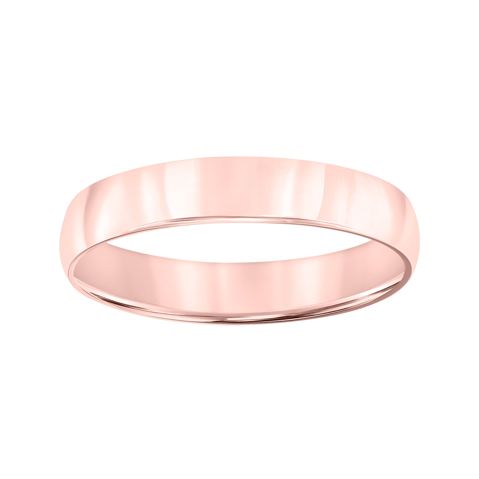 Mayors 18k Rose Gold 4mm Low Dome Court Wedding Band