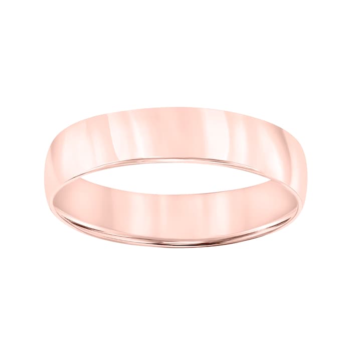 Mayors 18k Rose Gold 5mm Low Dome Court Wedding Band - Ring Size 11