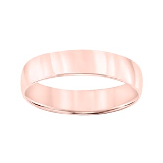 Mayors 18k Rose Gold 5mm Low Dome Court Wedding Band