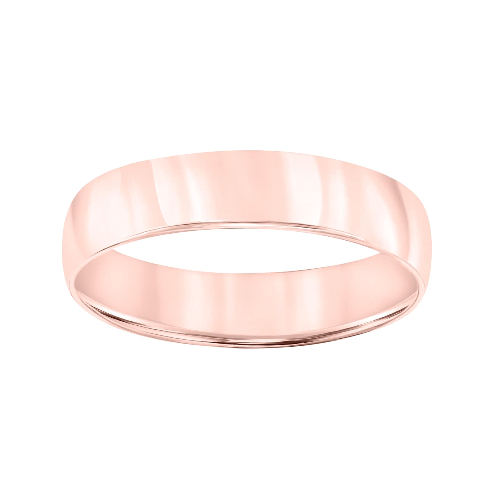 Mayors 18k Rose Gold 5mm Low Dome Court Wedding Band
