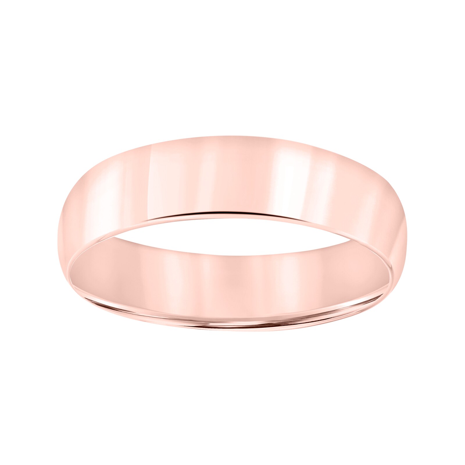 Mayors 18k Rose Gold 6mm Low Dome Court Wedding Band
