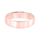 Mayors 18k Rose Gold 6mm Low Dome Court Wedding Band - Ring Size 8