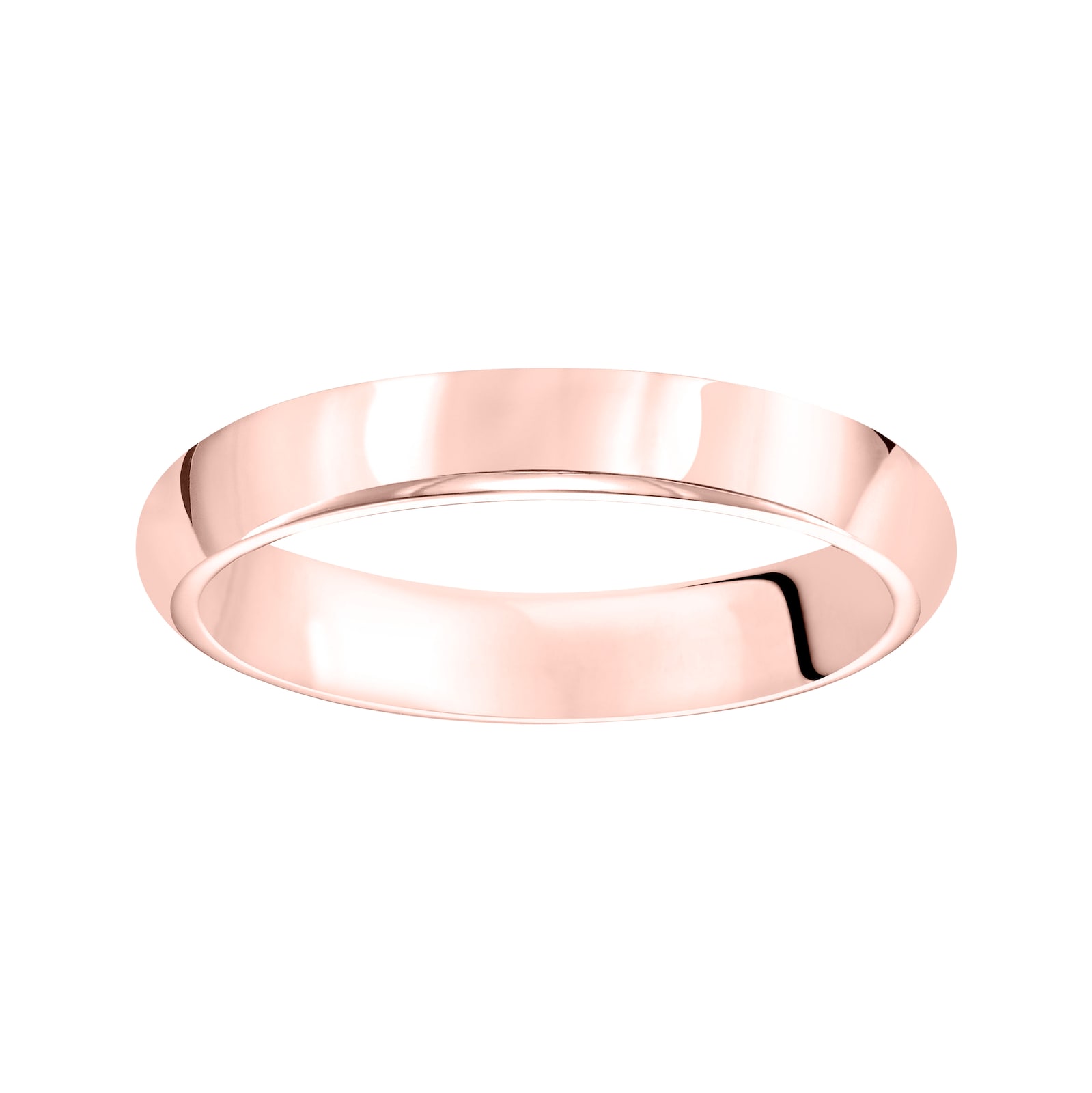 Mayors 18k Rose Gold 4mm High Dome Court Wedding Band - Ring Size 10