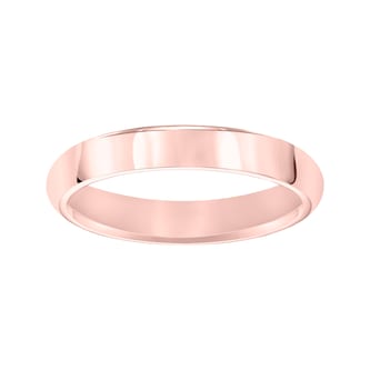 Mayors 18k Rose Gold 5mm High Dome Court Wedding Band