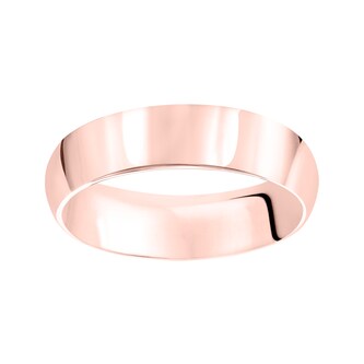 Mayors 18k Rose Gold 6mm High Dome Court Wedding Band