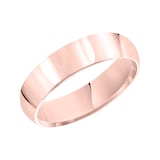 Mayors 18k Rose Gold 6mm High Dome Court Wedding Band - Ring Size 9