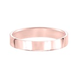 Mayors 18k Rose Gold 4mm Flat Court Wedding Band - Ring Size 11