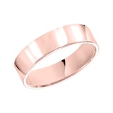 Mayors 18k Rose Gold 6mm Flat Court Wedding Band - Ring Size 10