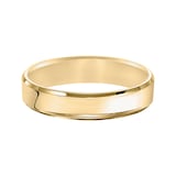 Mayors 18k Yellow Gold 5mm Flat Beveled Edge Court Wedding Band - Ring Size 11.5