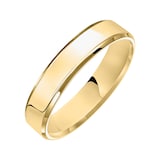 Mayors 18k Yellow Gold 5mm Flat Beveled Edge Court Wedding Band - Ring Size 11.5