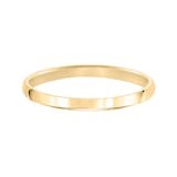 Mayors 18k Yellow Gold 2mm Low Dome D Shape Wedding Band - Ring Size 5