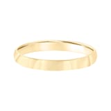 Mayors 18k Yellow Gold 3mm Low Dome D Shape Wedding Band - Ring Size 4.5