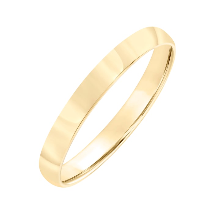 Mayors 18k Yellow Gold 3mm Low Dome D Shape Wedding Band - Ring Size 4.5