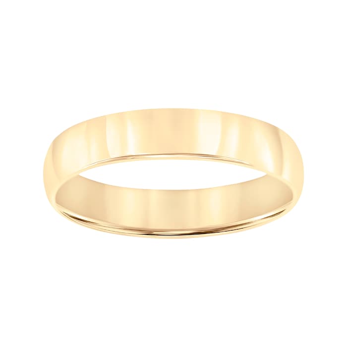 Mayors 18k Yellow Gold 5mm Low Dome D Shape Wedding Band - Ring Size 10