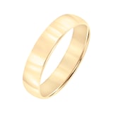 Mayors 18k Yellow Gold 5mm Low Dome D Shape Wedding Band - Ring Size 10