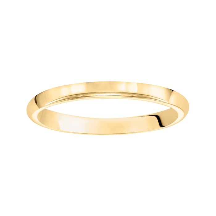 Mayors 18k Yellow Gold 2.5mm High Dome Court Wedding Band - Ring Size 4