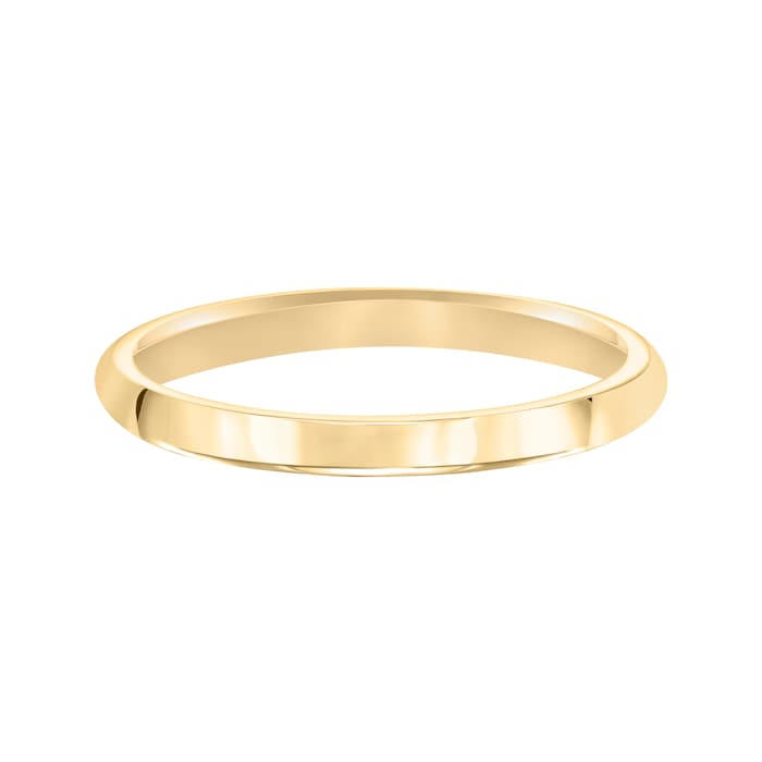 Mayors 18k Yellow Gold 2.5mm High Dome Court Wedding Band - Ring Size 4
