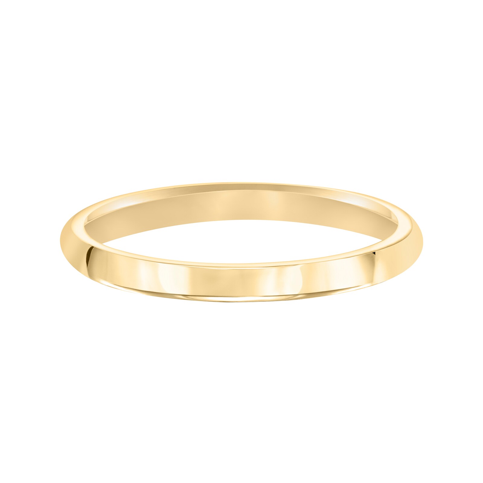 Mayors 18k Yellow Gold 2.5mm High Dome Court Wedding Band - Ring Size 5