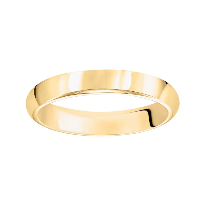 Mayors 18k Yellow Gold 4mm High Dome Court Wedding Band - Ring Size 9.5