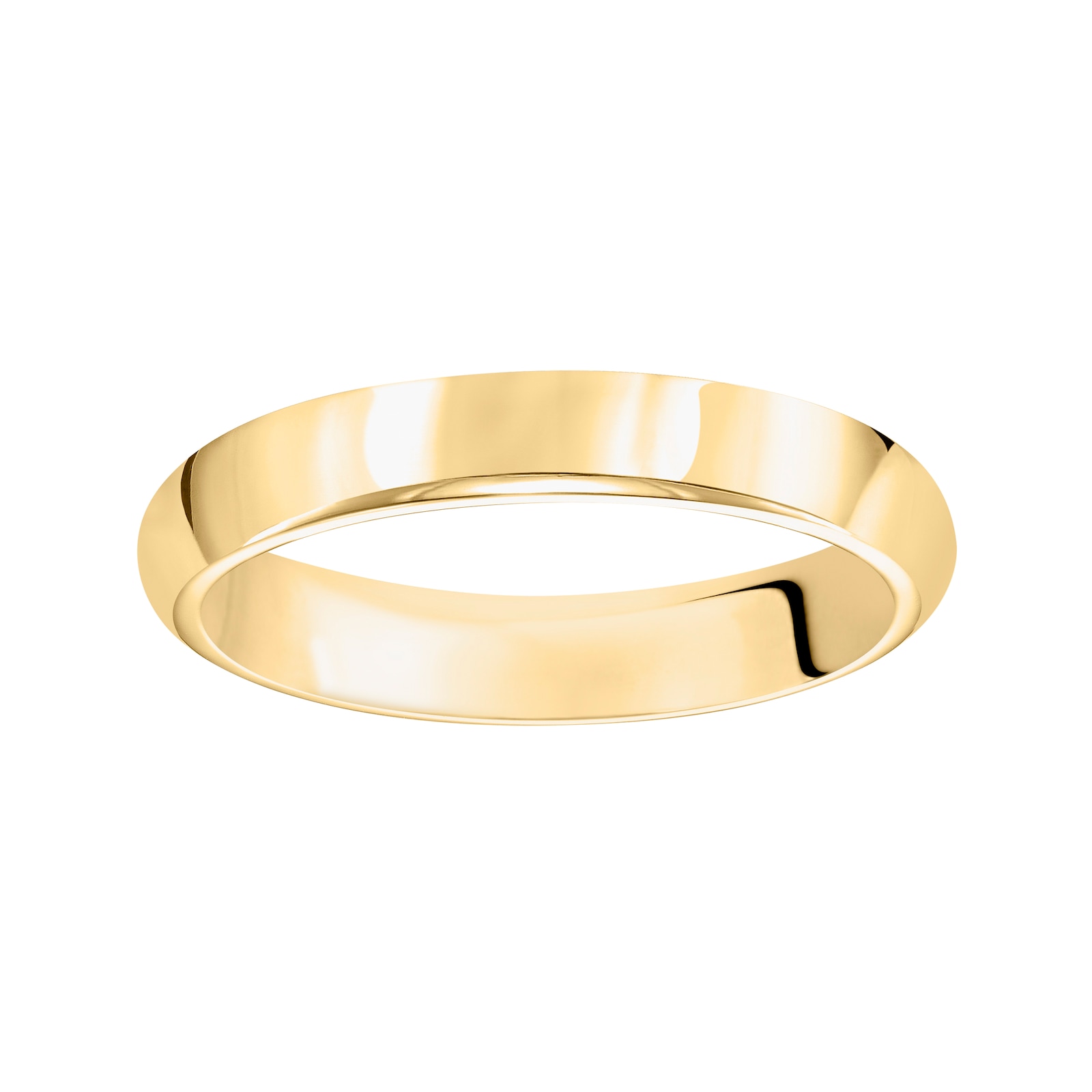 Mayors 18k Yellow Gold 4mm High Dome Court Wedding Band